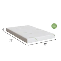 Matelas de canapé en mousse mémoire gel, 4 po - blanc