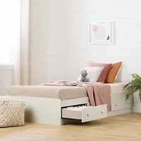 Summer Breeze Mates Bed with 3 Drawers - White