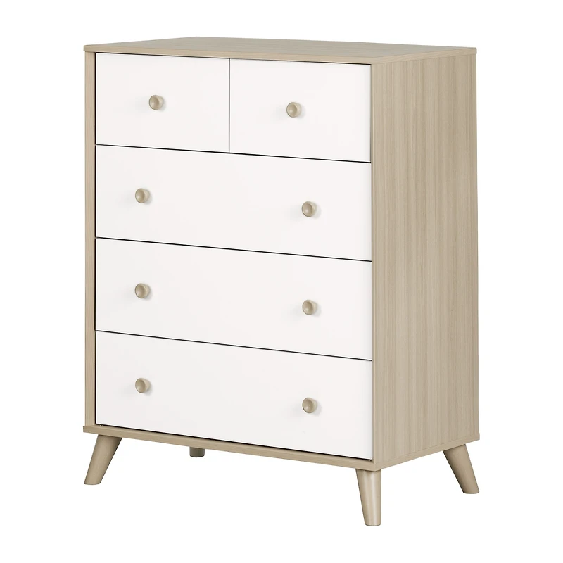 Ynes Commode haute - Orme doux et Blanc