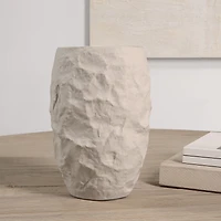 Vase Zyan en céramique couleur crème