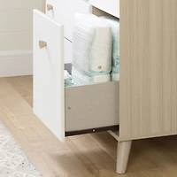Yodi Changing Table with Drawers and Open Storage