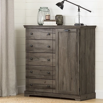 Avilla Door Chest With 5 Drawers