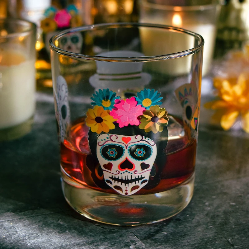 Day of the Dead Verres à eau, ensemble de 6 - 10,25 oz