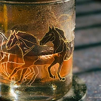 Stallions Line Art Verres à eau, ensemble de 6 - 10,25 oz