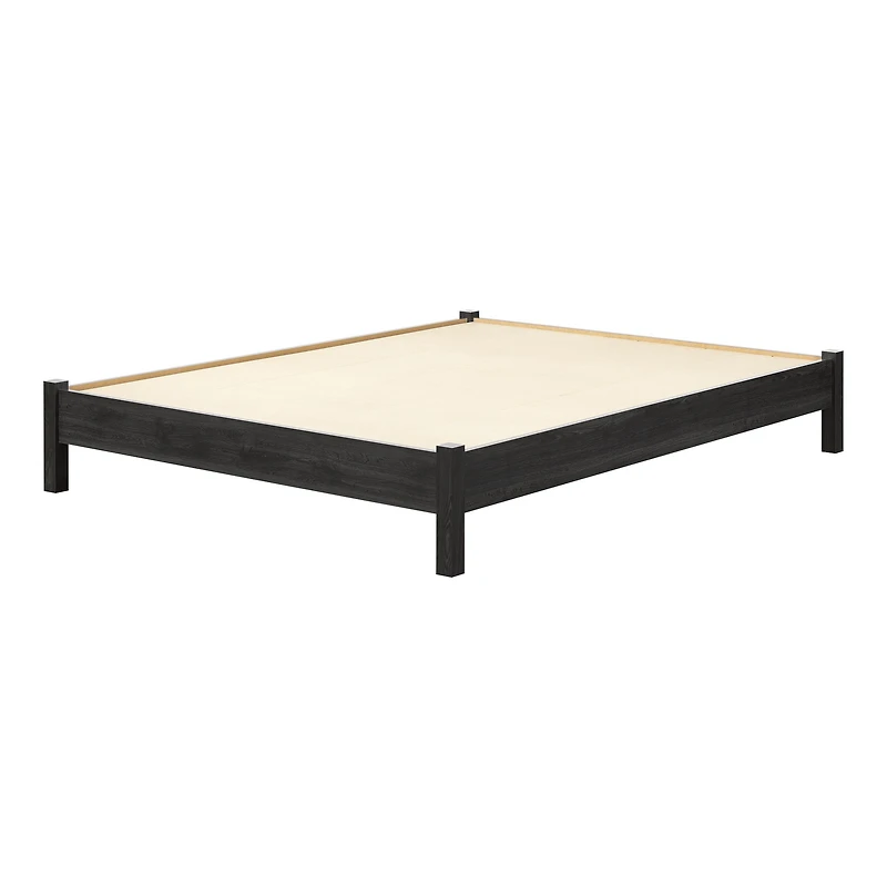 Step One Queen Platform Bed - Grey Oak