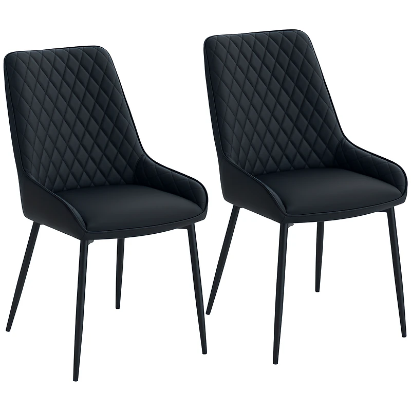 Chaises de salle à manger en cuir PU, ensemble de 2