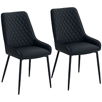 Chaises de salle à manger en cuir PU, ensemble de 2