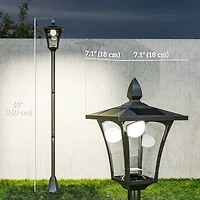 63" Outdoor Garden Solar Post Lamp