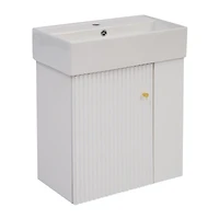 Meuble-lavabo suspendu avec lavabo en céramique – 21,6 po