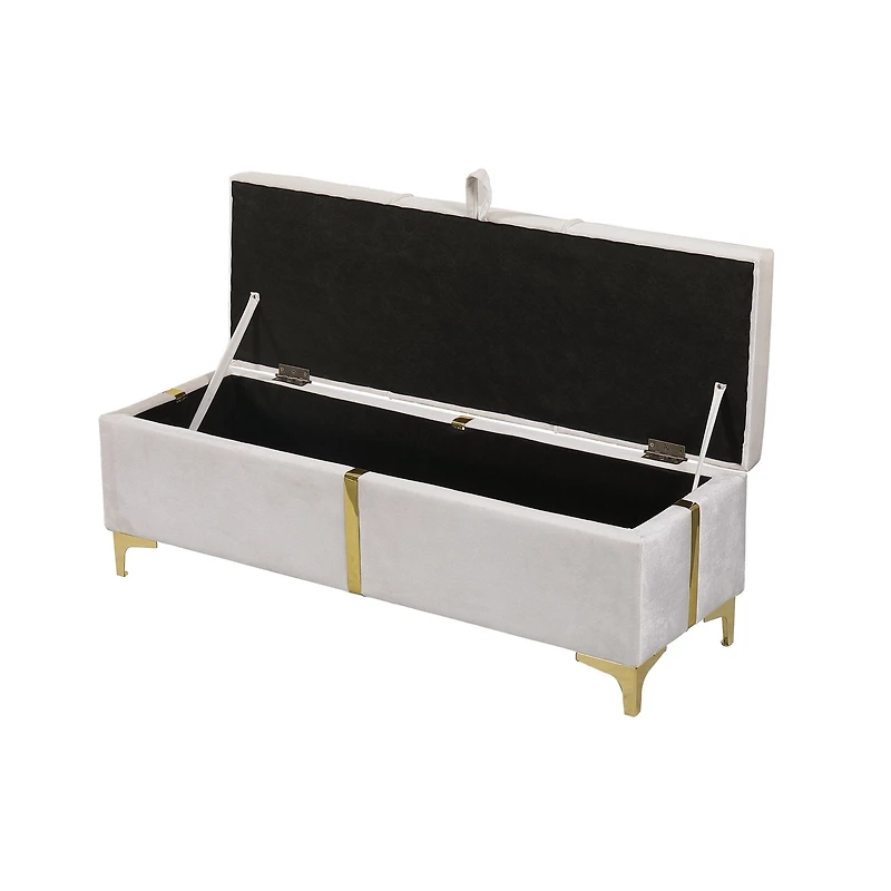 Banc de rangement - velours