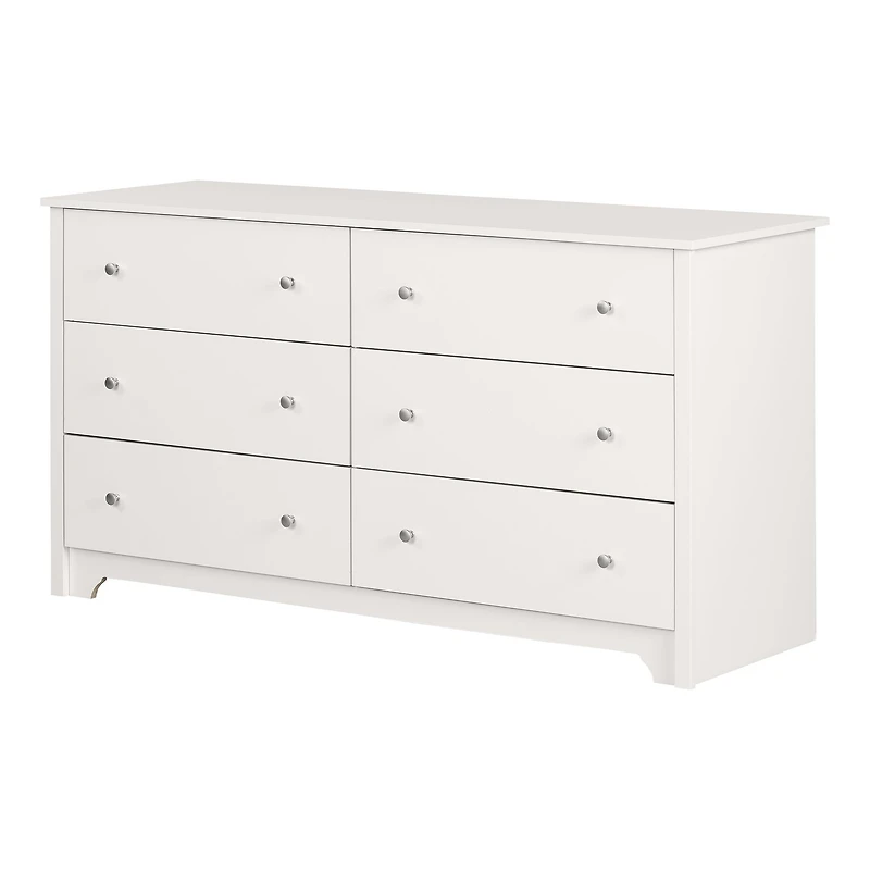 Vito 6-Drawer Dresser - White