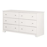 Vito 6-Drawer Dresser - White