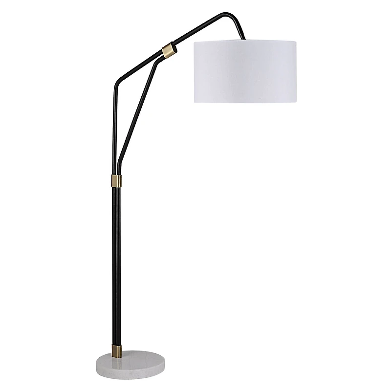 Lampadaire Wroxton en fer noir mat