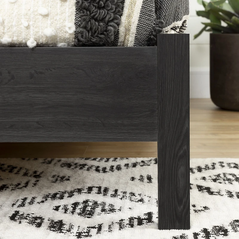 Step One Queen Platform Bed - Grey Oak