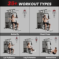 Multifunction Home Gym with 100lb Weight Stack