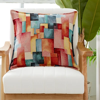 Abstract Jacquard Cushion