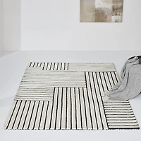 Arctica Off-White and Black Indoor Rug