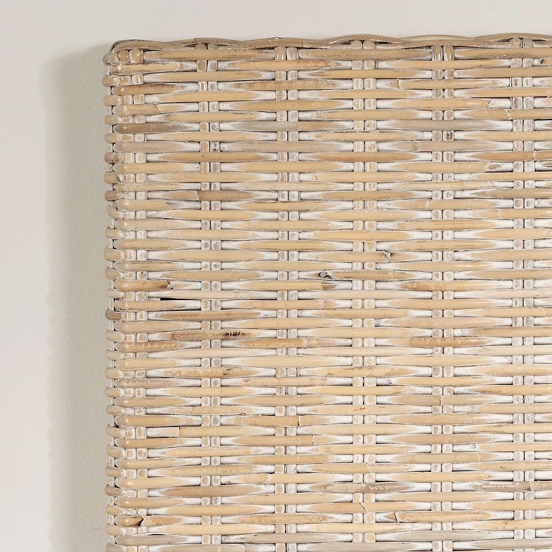 Lilak Queen Rattan Headboard White Washed Rattan by South Shore Furniture