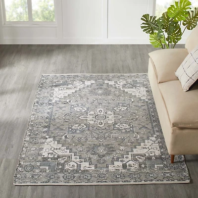 Tapis « Pongola » - Naturel/Sarcelle