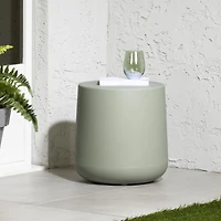 Dalya Round Outdoor Side Table Sage Green by South Shore Furniture