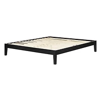 Vito King Solid Wood Platform Bed in Pure Black by South Shore Furniture
