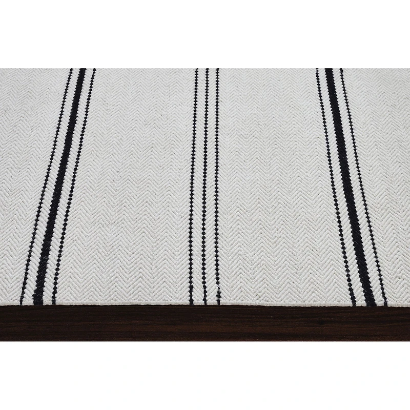 Tapis ivoire et noir « Alice »