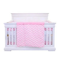 5-Piece Baby Bedding Set - Chevron Zigzag Pink