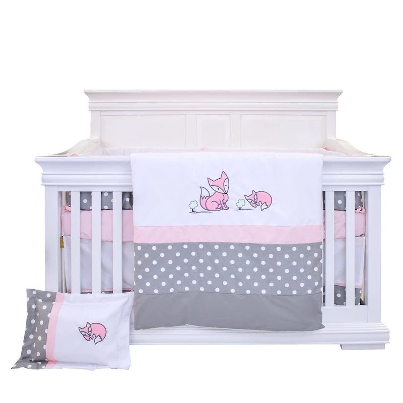 7-Piece Bedding Set - Polka Dots and Fox