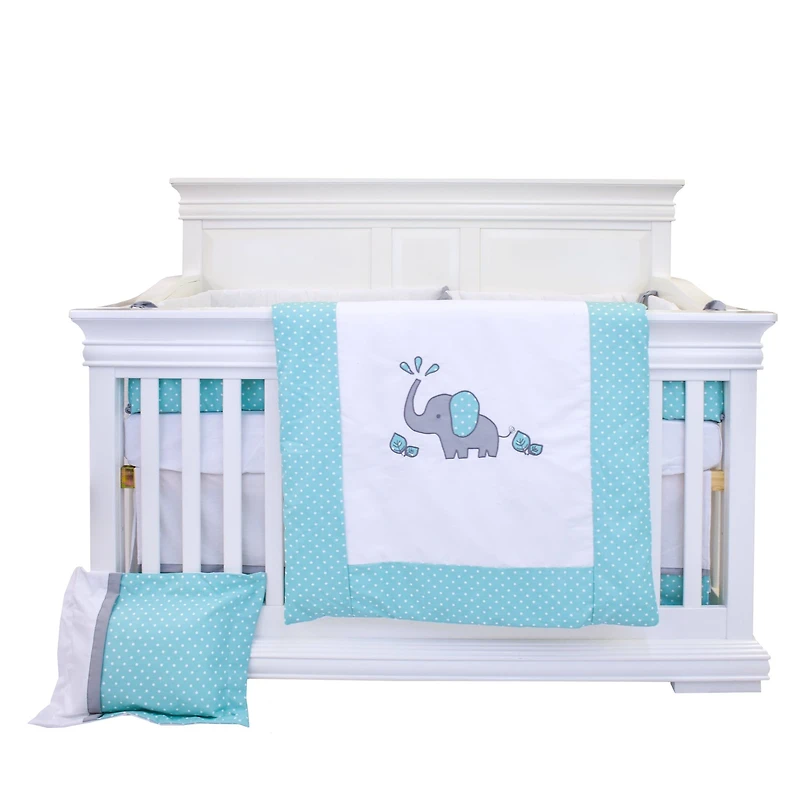 7-Piece Elephant Polka Dot Bedding Set