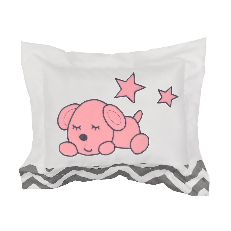 Ensemble de literie 7 pièces Chiot endormi - Rose