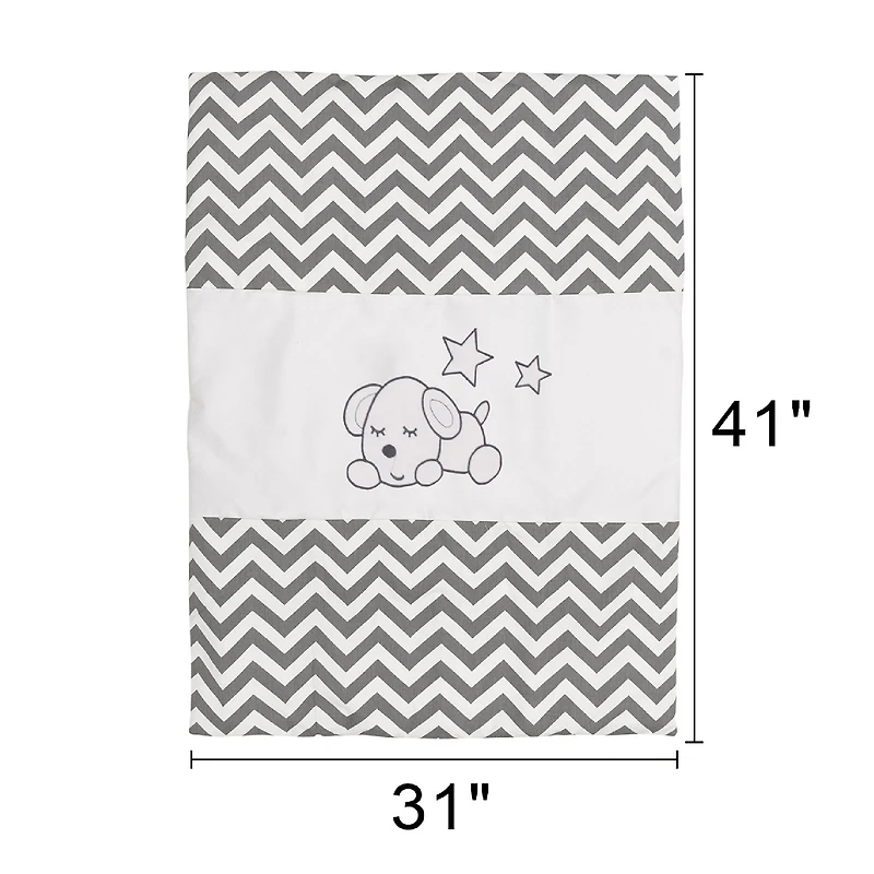 7-Piece Bedding Set  Sleepy Puppy - Gray