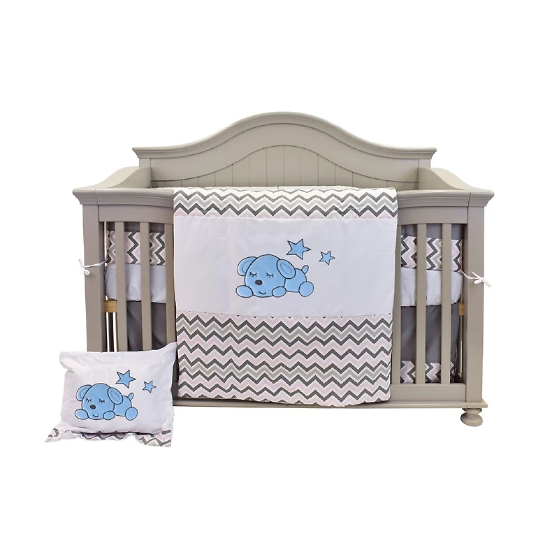 7-Piece Bedding Set Sleepy Puppy - Blue