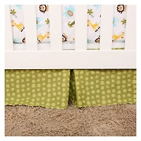 4-Piece Crib Bedding Set - Lion, Trees, Elephant