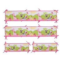 4-Piece Newborn Crib Bedding Set - Pink Giraffe
