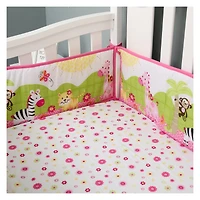 4-Piece Newborn Crib Bedding Set - Pink Giraffe