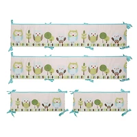 4-Piece Crib Bedding Set - Green Owls