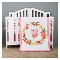 5-Piece Newborn Crib Bedding Set - Squirrel