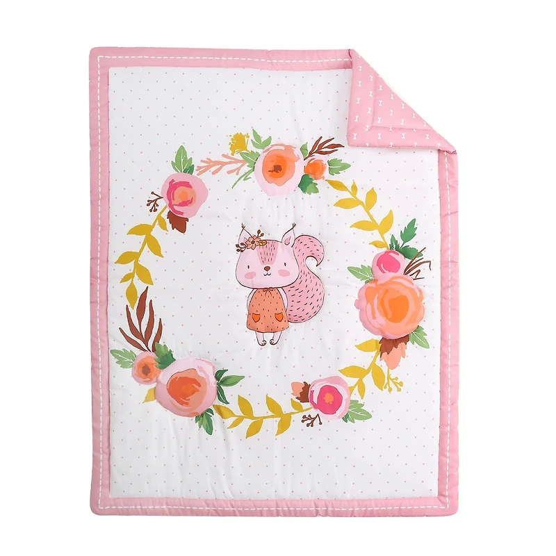 Ensemble de literie pour lit de bébé nouveau-né 5 pièces - Écureuil