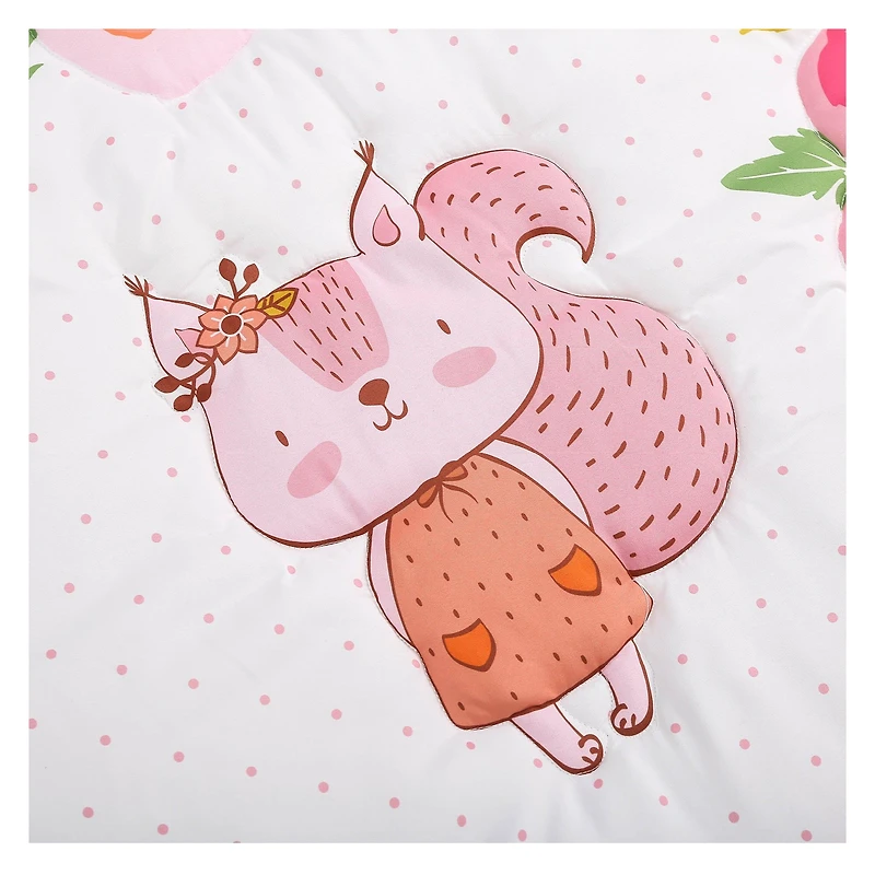 5-Piece Newborn Crib Bedding Set - Squirrel