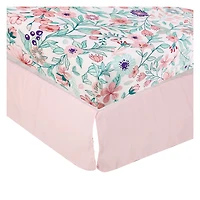 5-Piece Newborn Crib Bedding Set - Floral Giraffe