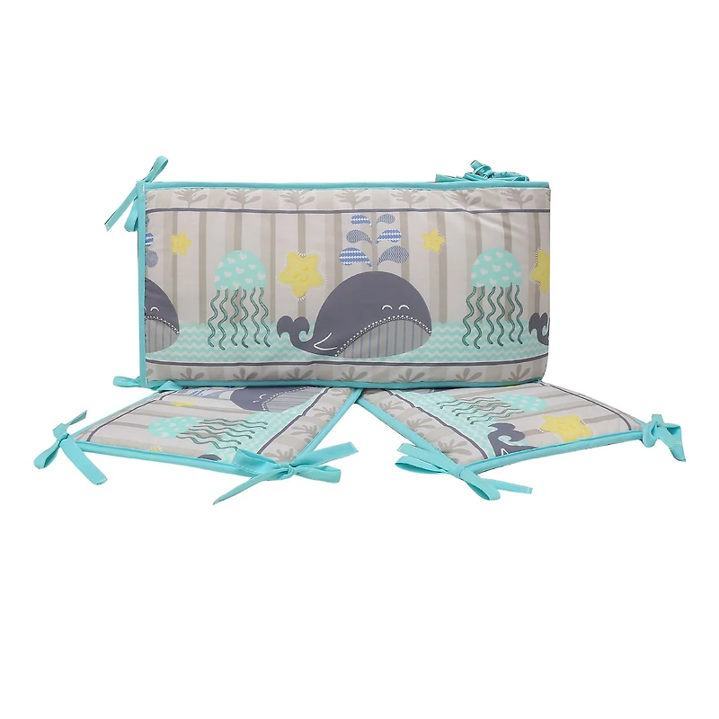 Ensemble de literie pour lit de bébé 5 pièces - Animaux de l’océan
