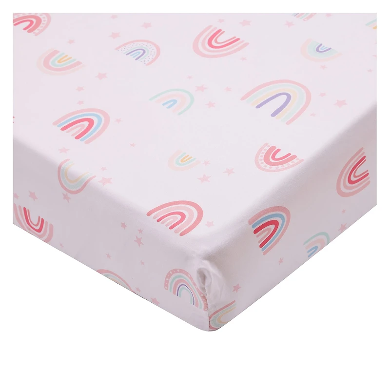 5-Piece Newborn Crib Bedding Set - Rainbow