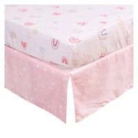 5-Piece Newborn Crib Bedding Set - Rainbow