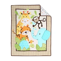 4-Piece Crib Bedding Set - Jungle Adventure