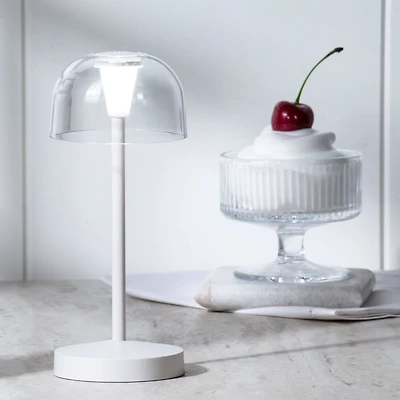 Lampe de table DEL avec abat-jour, bulle - Blanche