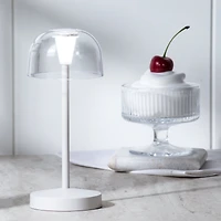 Lampe de table DEL avec abat-jour, bulle - Blanche