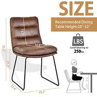 Ensemble de salle à manger finition marbre avec chaises brunes, ensemble de 5 - Blanc