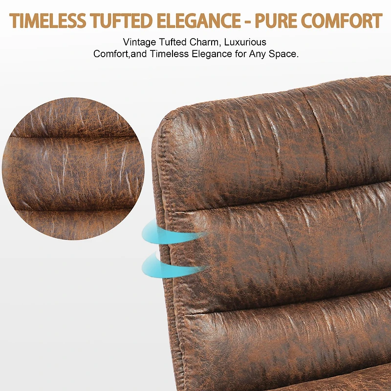 Industrial Vintage-Style  Upholstered Dining Chairs, Set of 2 - Brown