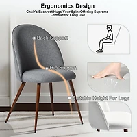 Ensemble de salle à manger 5 pièces avec table en bois manufacturé foncé et chaises Haven grises