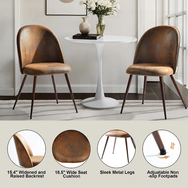 5-Piece Dining Set Dark Manufactured Wood Table With Haven Brown Chairs